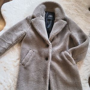 Zara Teddy Coat Size M/L